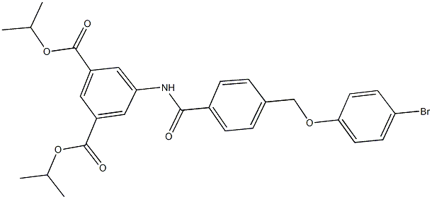 diisopropyl 5-({4-[(4-bromophenoxy)methyl]benzoyl}amino)isophthalate Struktur