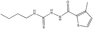 N-butyl-2-[(3-methyl-2-thienyl)carbonyl]hydrazinecarbothioamide Struktur