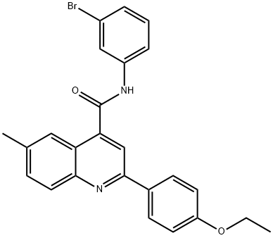 N-(3-bromophenyl)-2-(4-ethoxyphenyl)-6-methyl-4-quinolinecarboxamide Struktur