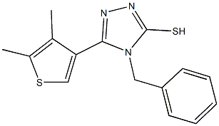 4-benzyl-5-(4,5-dimethyl-3-thienyl)-4H-1,2,4-triazol-3-yl hydrosulfide Struktur