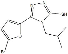 5-(5-bromo-2-furyl)-4-isobutyl-4H-1,2,4-triazol-3-yl hydrosulfide Struktur