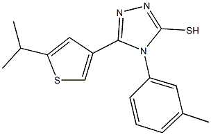 5-(5-isopropyl-3-thienyl)-4-(3-methylphenyl)-4H-1,2,4-triazole-3-thiol Struktur