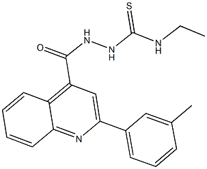 N-ethyl-2-{[2-(3-methylphenyl)-4-quinolinyl]carbonyl}hydrazinecarbothioamide Struktur