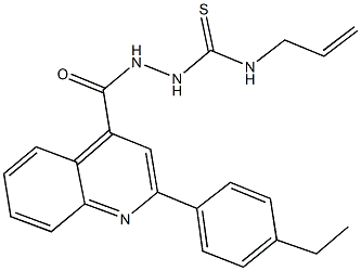 N-allyl-2-{[2-(4-ethylphenyl)-4-quinolinyl]carbonyl}hydrazinecarbothioamide Struktur