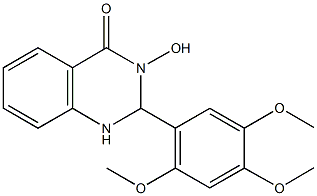 3-hydroxy-2-(2,4,5-trimethoxyphenyl)-2,3-dihydro-4(1H)-quinazolinone Struktur