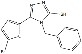 4-benzyl-5-(5-bromo-2-furyl)-4H-1,2,4-triazole-3-thiol Struktur