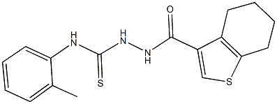 N-(2-methylphenyl)-2-(4,5,6,7-tetrahydro-1-benzothien-3-ylcarbonyl)hydrazinecarbothioamide Struktur