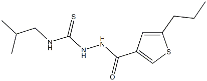 N-isobutyl-2-[(5-propyl-3-thienyl)carbonyl]hydrazinecarbothioamide Struktur