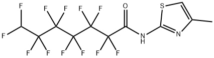 2,2,3,3,4,4,5,5,6,6,7,7-dodecafluoro-N-(4-methyl-1,3-thiazol-2-yl)heptanamide Struktur