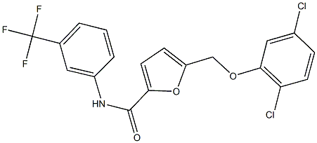 5-[(2,5-dichlorophenoxy)methyl]-N-[3-(trifluoromethyl)phenyl]-2-furamide Struktur