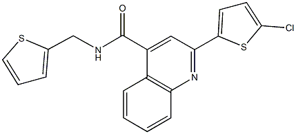 2-(5-chloro-2-thienyl)-N-(2-thienylmethyl)-4-quinolinecarboxamide Struktur