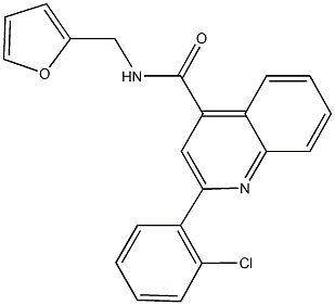 2-(2-chlorophenyl)-N-(2-furylmethyl)-4-quinolinecarboxamide Struktur