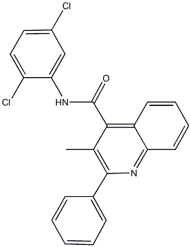 N-(2,5-dichlorophenyl)-3-methyl-2-phenyl-4-quinolinecarboxamide Struktur