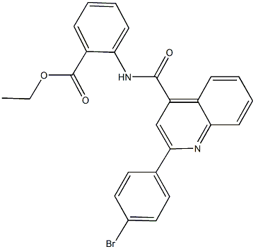 ethyl 2-({[2-(4-bromophenyl)-4-quinolinyl]carbonyl}amino)benzoate Struktur