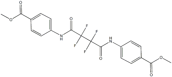 methyl 4-({2,2,3,3-tetrafluoro-4-[4-(methoxycarbonyl)anilino]-4-oxobutanoyl}amino)benzoate Struktur