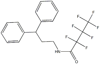 N-(3,3-diphenylpropyl)-2,2,3,3,4,4,4-heptafluorobutanamide Struktur