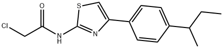 N-[4-(4-sec-butylphenyl)-1,3-thiazol-2-yl]-2-chloroacetamide Struktur