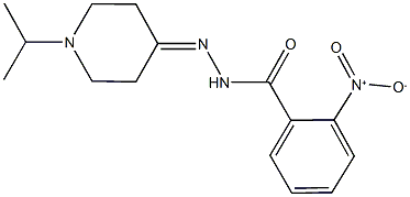 2-nitro-N'-(1-isopropyl-4-piperidinylidene)benzohydrazide Struktur