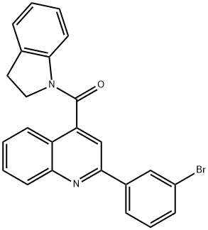 2-(3-bromophenyl)-4-(2,3-dihydro-1H-indol-1-ylcarbonyl)quinoline Struktur