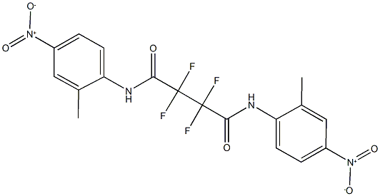 2,2,3,3-tetrafluoro-N~1~,N~4~-bis{4-nitro-2-methylphenyl}succinamide Struktur