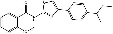 N-[4-(4-sec-butylphenyl)-1,3-thiazol-2-yl]-2-methoxybenzamide Struktur