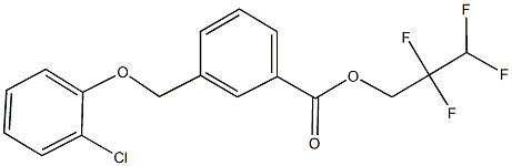 2,2,3,3-tetrafluoropropyl 3-[(2-chlorophenoxy)methyl]benzoate Struktur