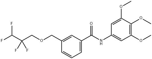 3-[(2,2,3,3-tetrafluoropropoxy)methyl]-N-(3,4,5-trimethoxyphenyl)benzamide Struktur