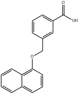 3-[(1-naphthyloxy)methyl]benzoic acid Struktur