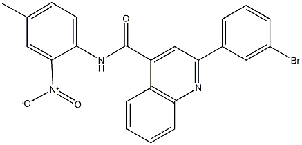 2-(3-bromophenyl)-N-{2-nitro-4-methylphenyl}-4-quinolinecarboxamide Struktur