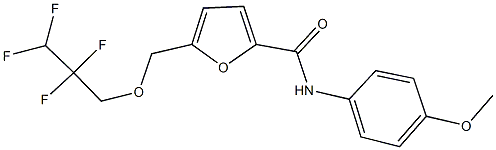 N-(4-methoxyphenyl)-5-[(2,2,3,3-tetrafluoropropoxy)methyl]-2-furamide Struktur