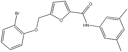 5-[(2-bromophenoxy)methyl]-N-(3,5-dimethylphenyl)-2-furamide Struktur