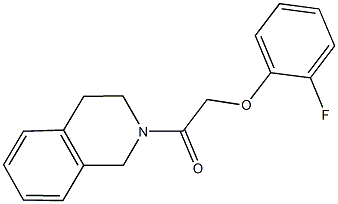 2-[(2-fluorophenoxy)acetyl]-1,2,3,4-tetrahydroisoquinoline Struktur