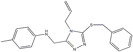 N-{[4-allyl-5-(benzylsulfanyl)-4H-1,2,4-triazol-3-yl]methyl}-N-(4-methylphenyl)amine Struktur