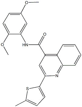 N-(2,5-dimethoxyphenyl)-2-(5-methyl-2-thienyl)-4-quinolinecarboxamide Struktur