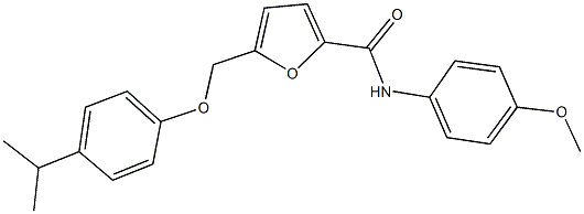 5-[(4-isopropylphenoxy)methyl]-N-(4-methoxyphenyl)-2-furamide Struktur