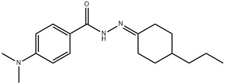 4-(dimethylamino)-N'-(4-propylcyclohexylidene)benzohydrazide Struktur