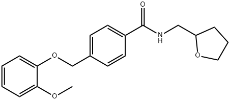 4-[(2-methoxyphenoxy)methyl]-N-(tetrahydro-2-furanylmethyl)benzamide Struktur