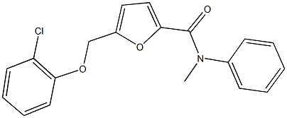 5-[(2-chlorophenoxy)methyl]-N-methyl-N-phenyl-2-furamide Struktur