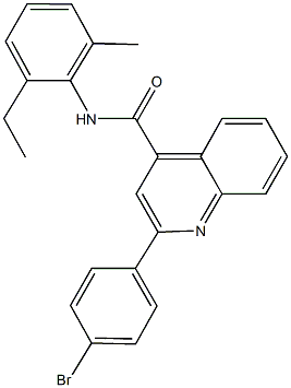 2-(4-bromophenyl)-N-(2-ethyl-6-methylphenyl)-4-quinolinecarboxamide Struktur