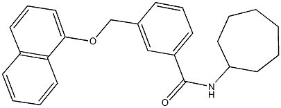 N-cycloheptyl-3-[(1-naphthyloxy)methyl]benzamide Struktur