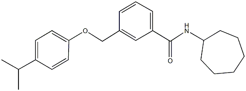 N-cycloheptyl-3-[(4-isopropylphenoxy)methyl]benzamide Struktur