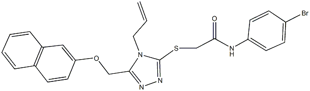 2-({4-allyl-5-[(2-naphthyloxy)methyl]-4H-1,2,4-triazol-3-yl}sulfanyl)-N-(4-bromophenyl)acetamide Struktur