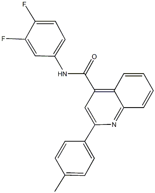 N-(3,4-difluorophenyl)-2-(4-methylphenyl)quinoline-4-carboxamide Struktur