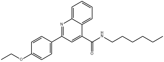 2-(4-ethoxyphenyl)-N-hexyl-4-quinolinecarboxamide Struktur