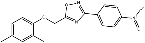 5-[(2,4-dimethylphenoxy)methyl]-3-{4-nitrophenyl}-1,2,4-oxadiazole Struktur