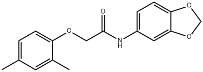 N-(1,3-benzodioxol-5-yl)-2-(2,4-dimethylphenoxy)acetamide Struktur