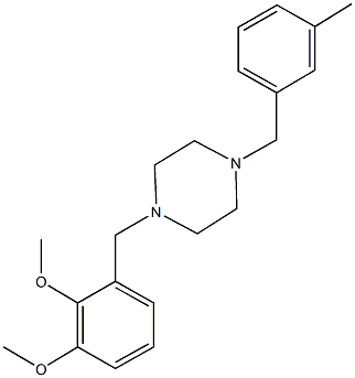 2-methoxy-3-{[4-(3-methylbenzyl)-1-piperazinyl]methyl}phenyl methyl ether Struktur