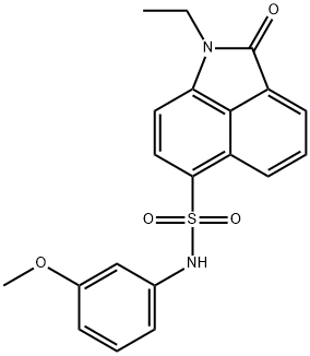 1-ethyl-N-(3-methoxyphenyl)-2-oxo-1,2-dihydrobenzo[cd]indole-6-sulfonamide Struktur