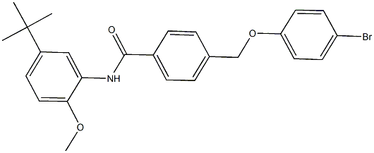 4-[(4-bromophenoxy)methyl]-N-(5-tert-butyl-2-methoxyphenyl)benzamide Struktur