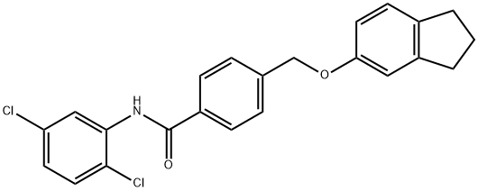 N-(2,5-dichlorophenyl)-4-[(2,3-dihydro-1H-inden-5-yloxy)methyl]benzamide Struktur